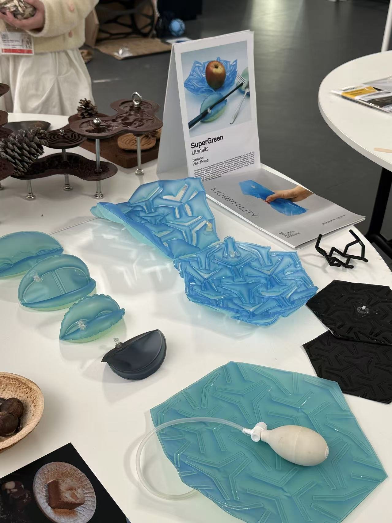 Morphility utensils on display at the SuperGreen exhibition