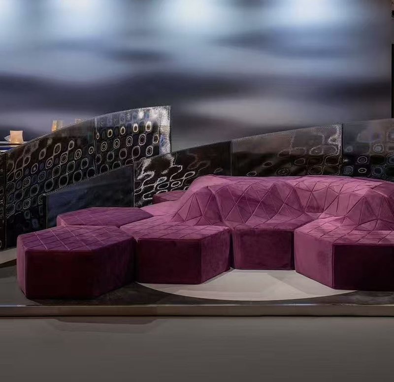 Sand Paper – modular purple upholstered seating